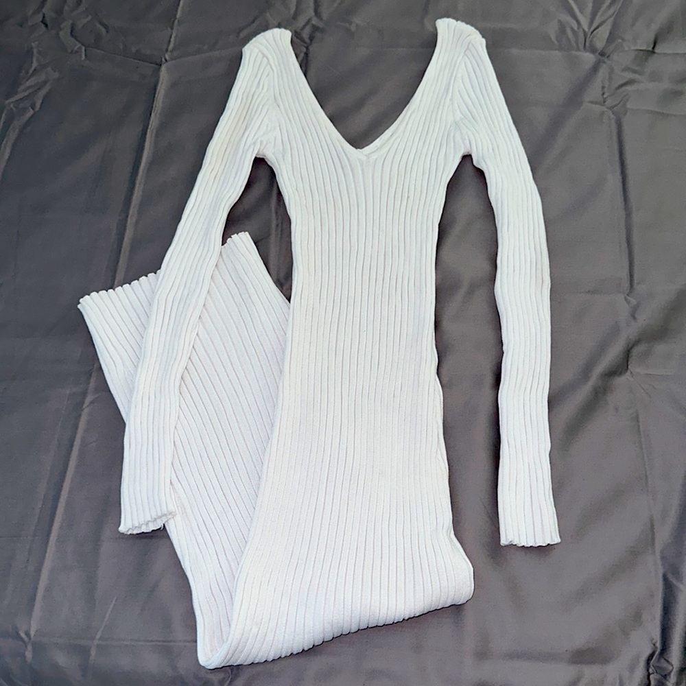 White Bodycon Midi Dress